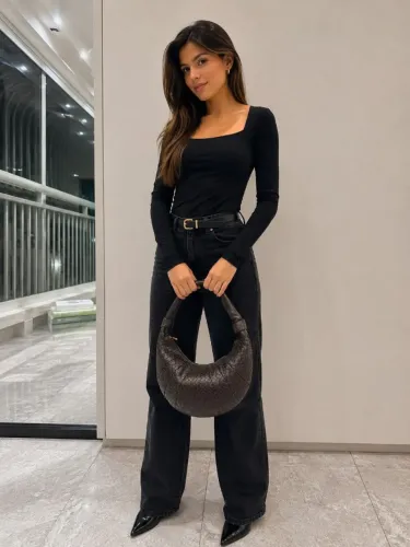 Bolsa Bottega Veneta Jodie Couro Trançado Feminina Linha Luxo