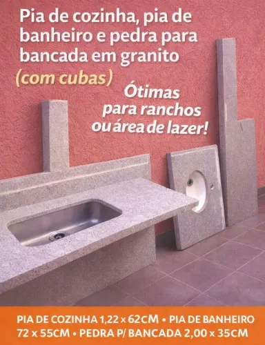 ÚLTIMA CHANCE HOJE - DESAPEGO TOTAL - Kit Pias + Pedra em Mármore/Granito (COM CUBAS)