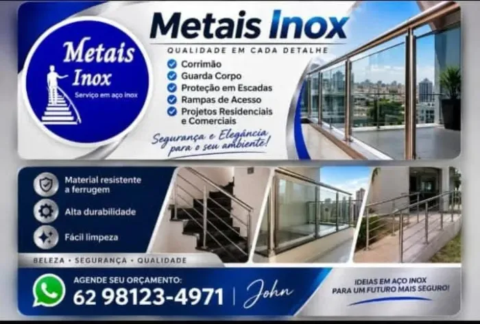 Corrimão, Guarda Corpo, Alça de Apoio de Inox