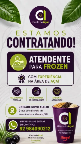 Contrata - se atendente para frozen