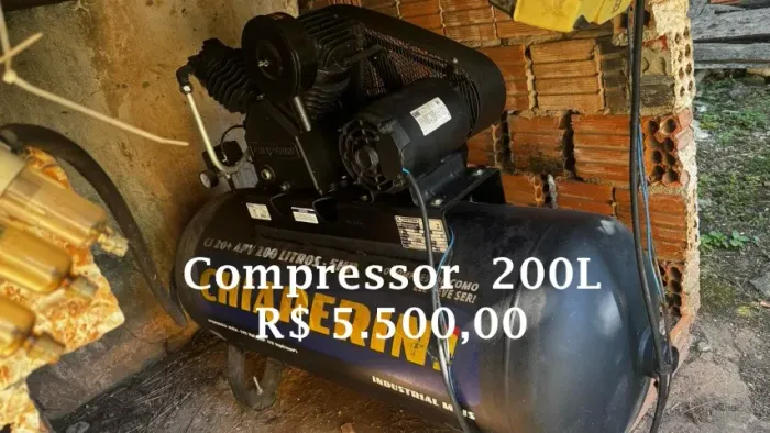 Compressor 200 litros e Móveis em mdf valor nas imagens