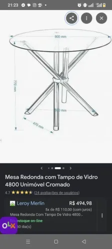 Mesa de varanda 