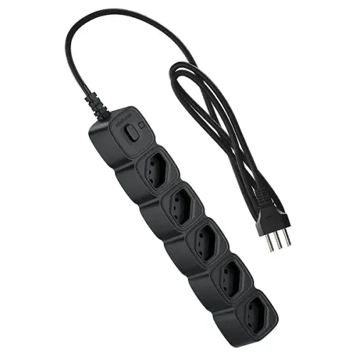 Filtro de LInha Protetor Eletrônico 5 Tomadas Preto (Cabo 1,0m) - Intelbras