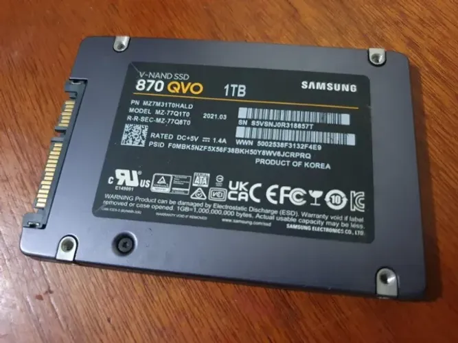 Ssd Samsung 870 Qvo 1tb Sata V-nand Original Funcionando 100%