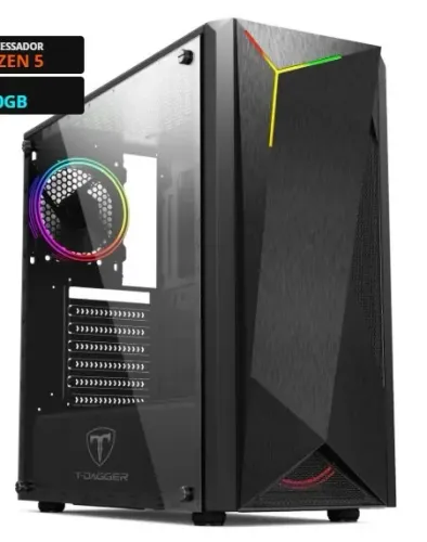 PC Gamer Top de Linha - Ryzen 5 PRO + RX 6700 XT 12GB + 32GB RAM