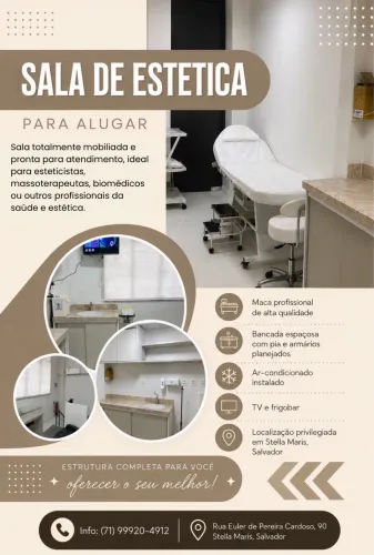 Sala de Estética Mobiliada para Aluguel - Stella Maris