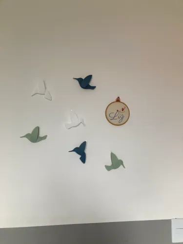 Passarinhos de plástico decoração parede