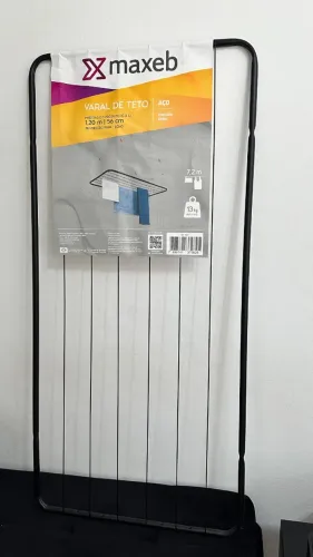 Varal de teto Maxeb em aço (NOVO!)