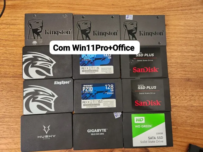SSD SATA 240GB Kingston com Windows 11Pro +Office