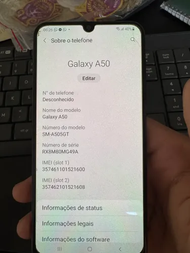 Celular Samsung galaxy A50 quase novo