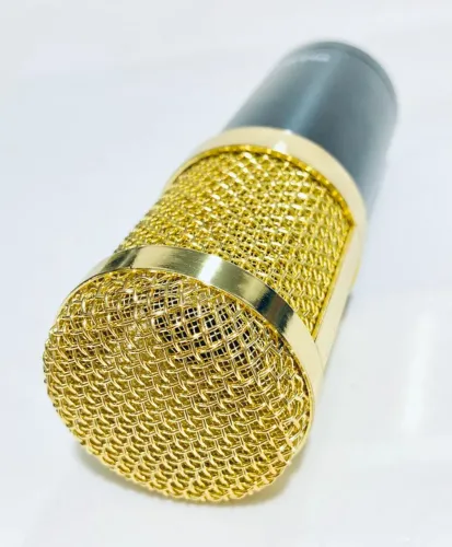 Microfone Dourado BM-800 com fio