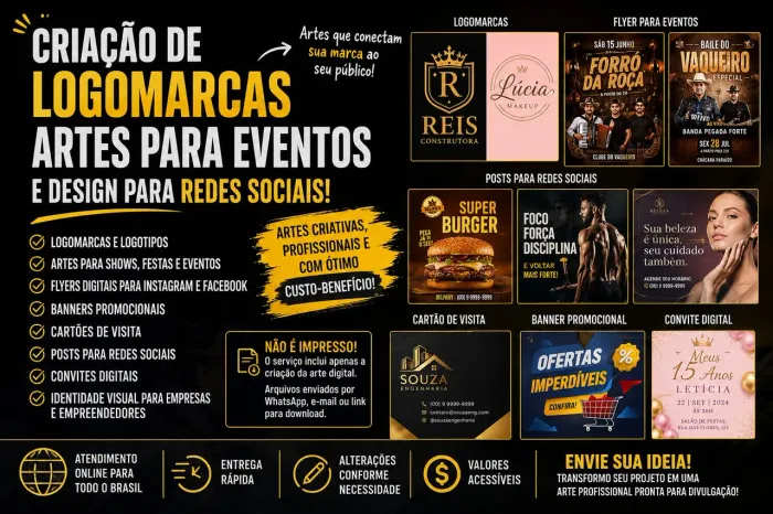 Criação de Logomarca, Artes para Eventos e Redes Sociais (Digital)
