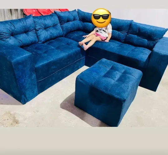 Sofá azul azul 