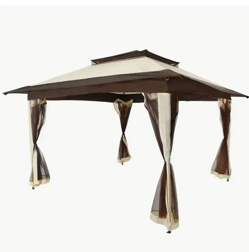 Gazebo Dobrável 3,60x3,60m Oxford Elegant Bege BEL - Novo, Lacrado na Caixa