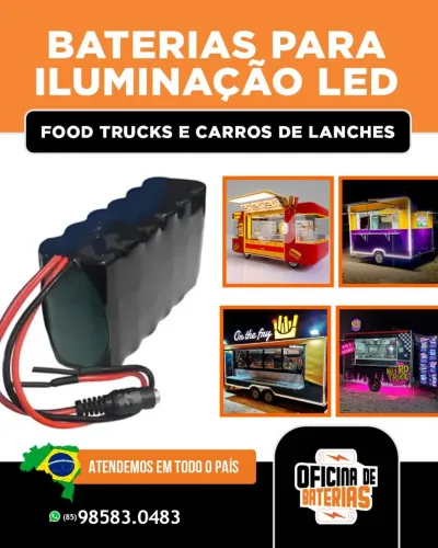 Bateria de lítio pra led