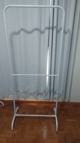 Arara de roupas dupla 0,80cm - Cor Branca 