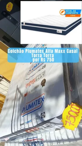 Torra Torra Colchões Plumatex, Ortobom, e Prorelax D33 , Casal, Solteiro e Queen Size.