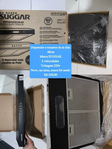 Depurador e exaustor de Ar Slim 60cm