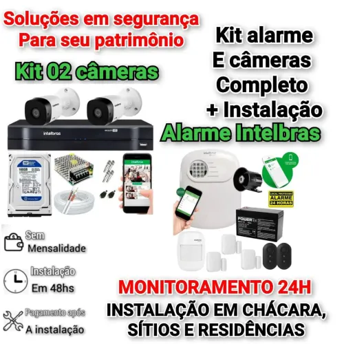 Câmera e alarme