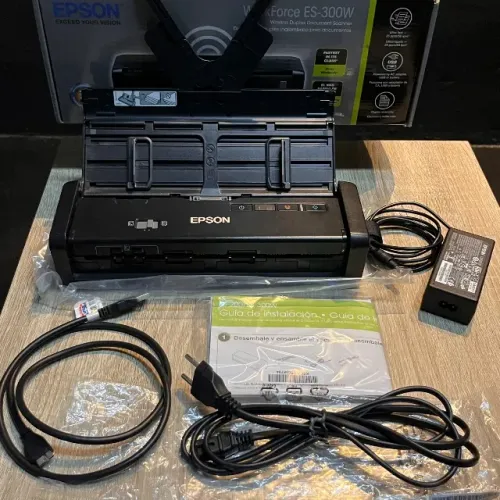 Scanner Wireless Duplex Portátil Epson Workforce ES-300W
