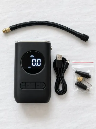 Mini Compressor de Ar Portátil Digital USB - Para Pneus, Bolas, Bicicletas e Mais