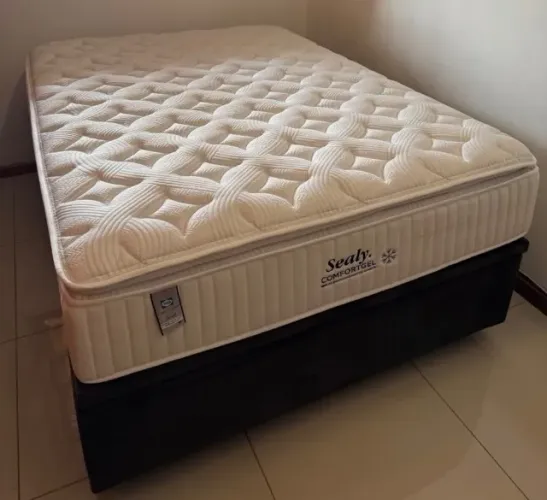 Cama box baú casal com colchão 