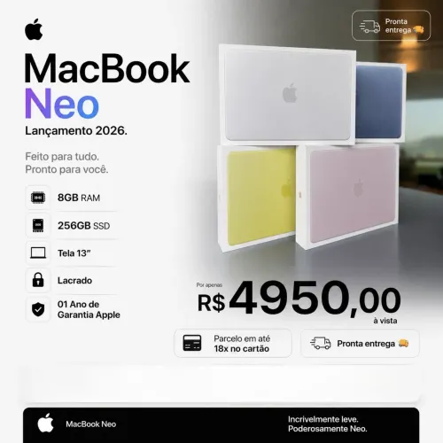 MacBook Neo Novo - Lançamento 2026 