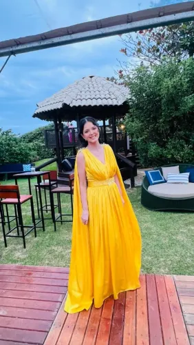 Vestido de Seda Amarelo