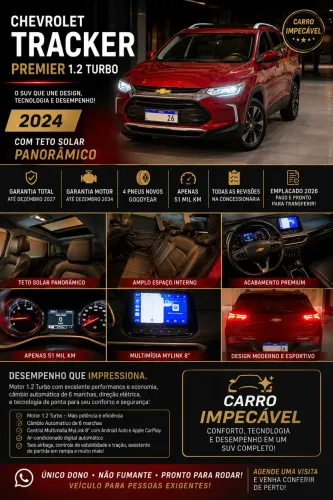 Chevrolet Tracker Premier 1.2 Turbo 12V Flex AUT 2024