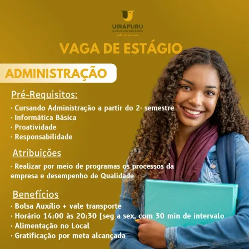 Vaga Estágio - Administração