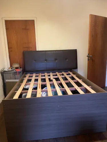 cama bau + colchao + cabeceira