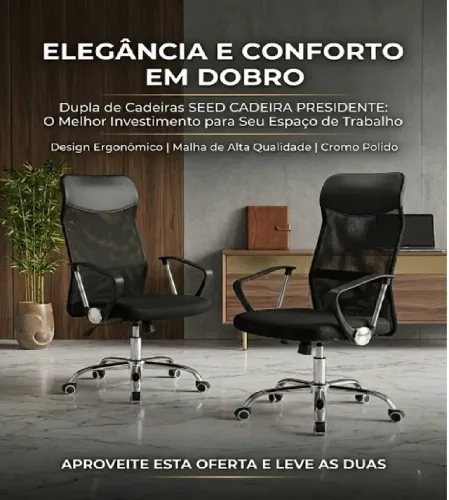 KIT 2 Cadeiras Stoel SEED Presidente