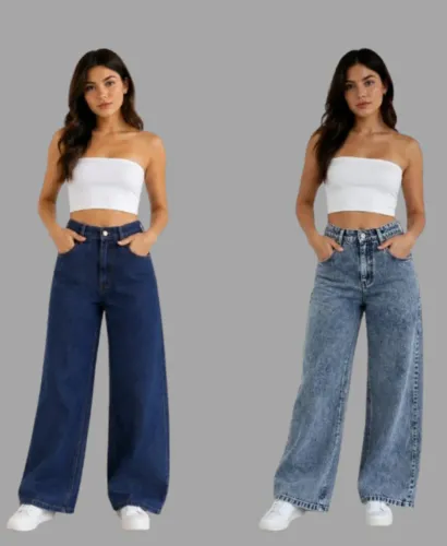 Vendo calça wide leg jeans feminina