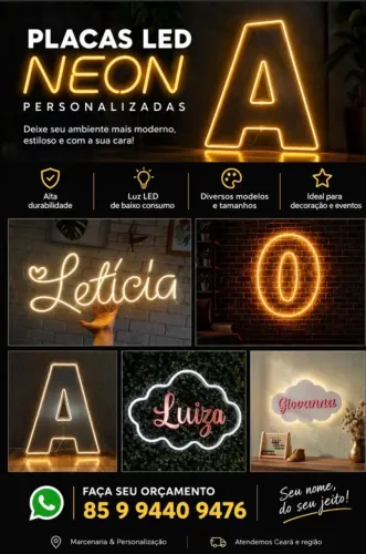 Nome em led