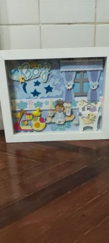 Quadro Decorativo Infantil - Baby Boy - Artesanal
