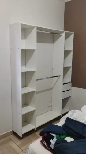 CLOSET CM 2 GAVETAS CABIDEIRO MDF NOVO