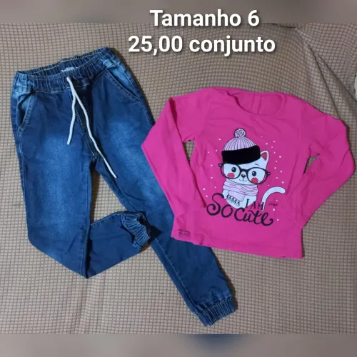 Lote de roupas infantil menina tamanho 6 anos