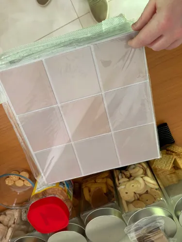 30 x Placas autocolantes adesivas para banheiro cozinha parede - cor Rosa acizentado