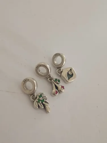 Berloques Prata 925 Pandora original (3 peças)