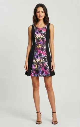 Vestido tam P preto com estampa frente e costas da Lilimoon