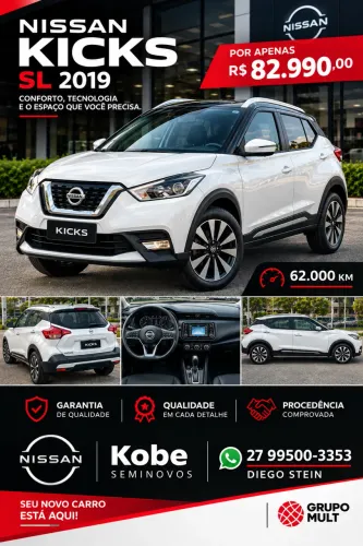 Nissan Kicks SV 1.6 16V Flexstar 5P Aut. 2019