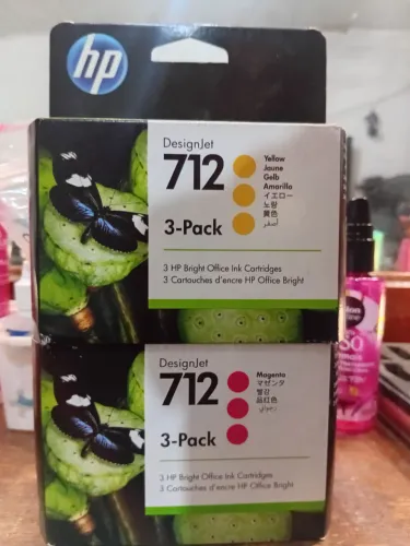 Promoção: 2 Packs Cartucho HP 712 Original (3-Pack Amarelo + 3-Pack Magenta)