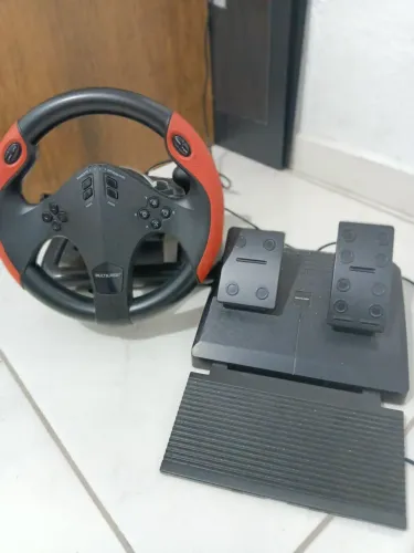 Volante Gamer Multilaser com Pedais e Câmbio 