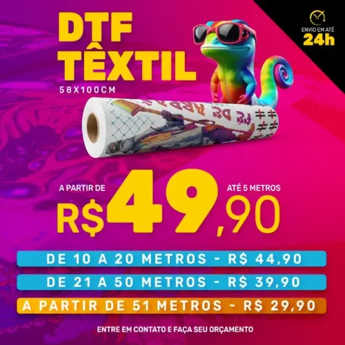 DTF Têxtil e UV