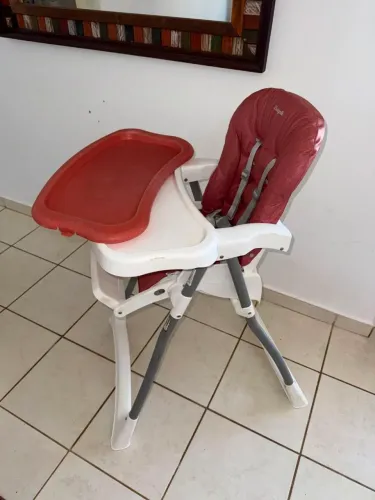 Cadeira de Alimentação Burigotto Merenda - assento reclinável - cor rosa chá escuro