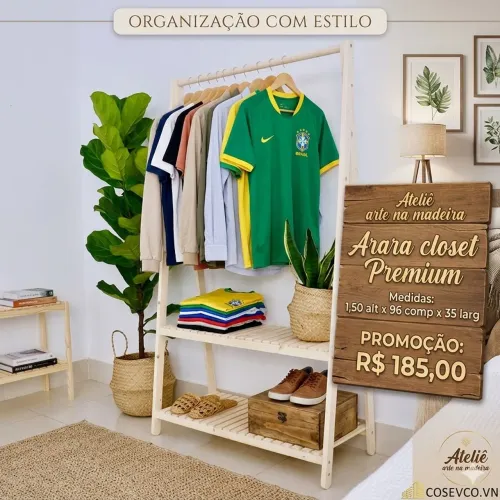 Arara closet grande 2 prateleira