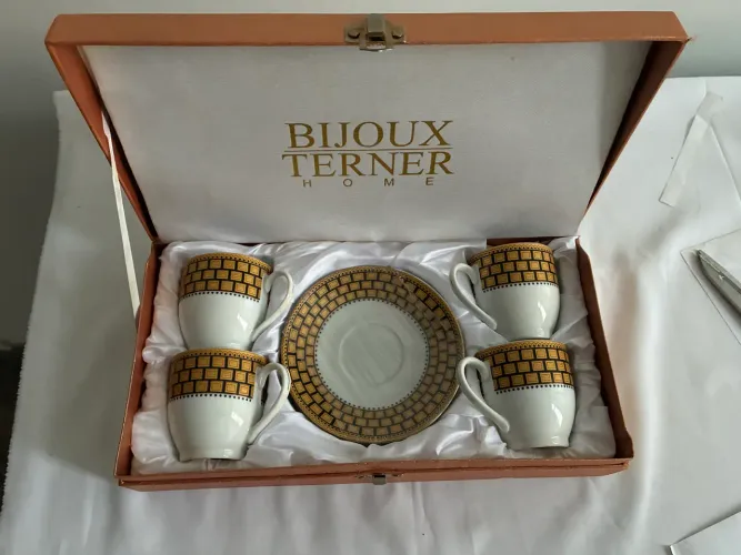 Jogo de café xícaras importado bijoux terner