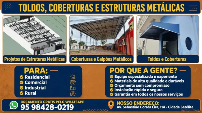 Estruturas metálicas e toldos