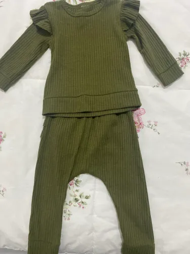 Conjunto canelado bebê menina 6 meses
