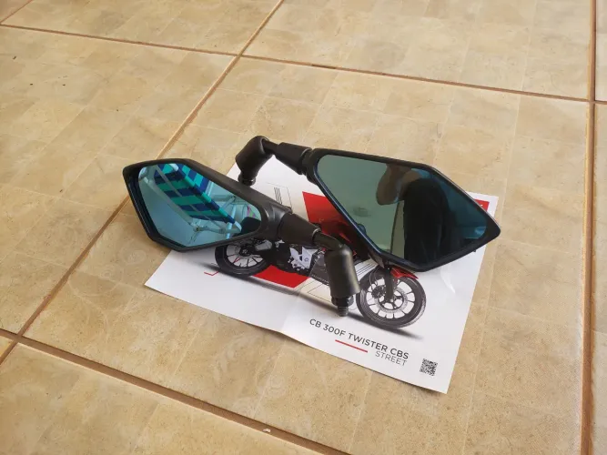 Retrovisor titan kawazaki z400 haste curta